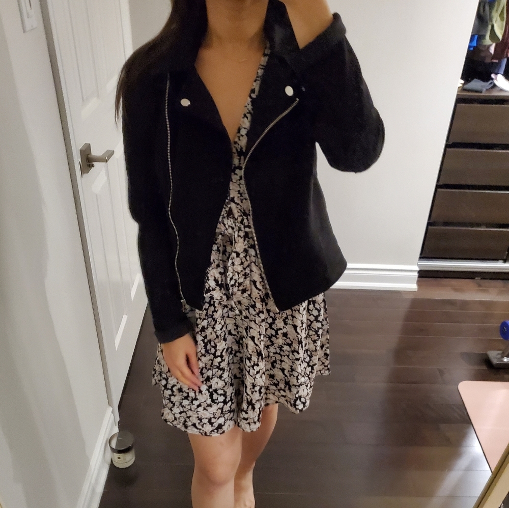 Dynamite Faux Suede Motor Jacket - XS